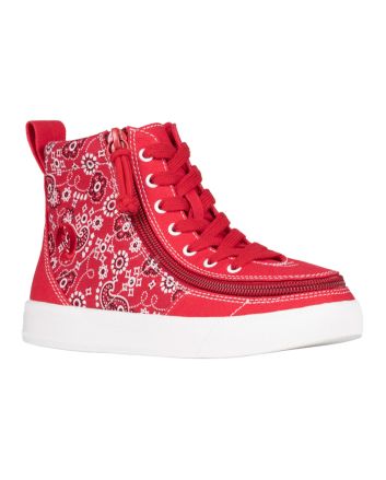 Billy Classic Lace High Tops Red Paisley Schuhe