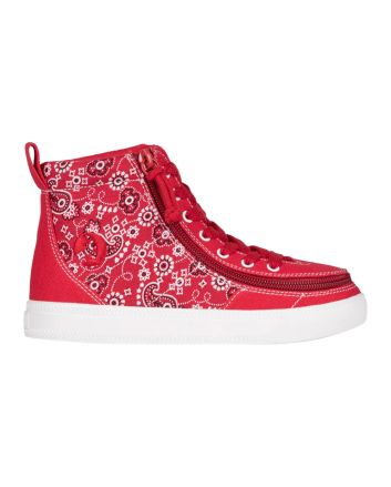 Billy Classic Lace High Tops Red Paisley Schuhe