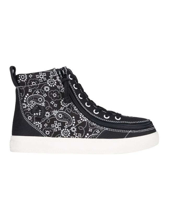 Billy Classic Lace High Tops Black Paisley Schuhe