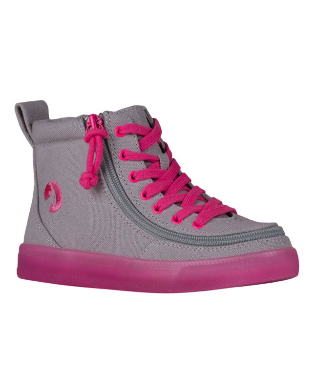 Billy Grey/Pink Classic Lace High Tops Schuhe