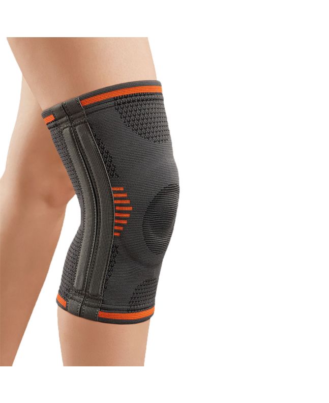 Orliman Elastische Kniebandage mit seitlichen Stabilisatoren